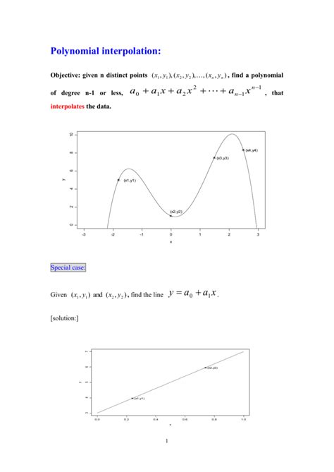 3 1 Polynomial Interpolation