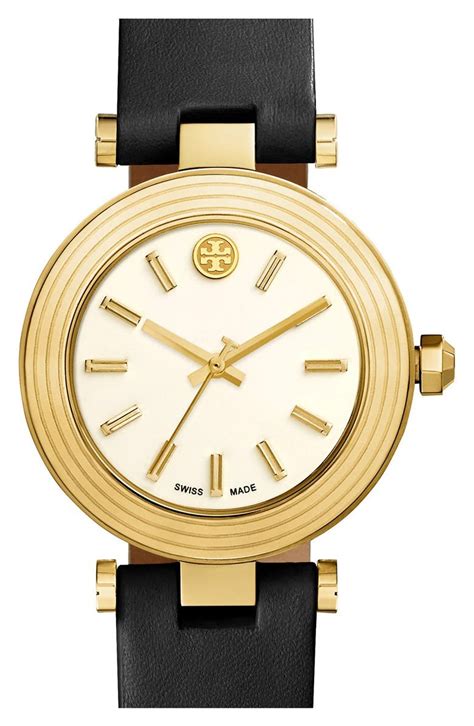 Tory Burch Leather Strap Watch 35mm Nordstrom