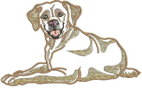 Labrador Applique Machine Embroidery Design Etsy