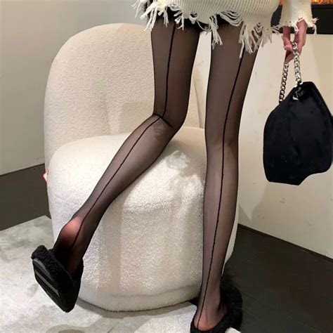 Sexy Vrouwen Panty Zomer Naadloze Nylon Dij Hoge Kousen Panty Lingerie Sexy Gestreepte Punk