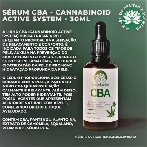 Sérum cba Cannabinoid Active System 30ml Todos os Tipos de Pele