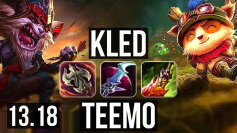 Kled Vs Teemo Top 25m Mastery 1700 Games 927 Rank 15 Kled