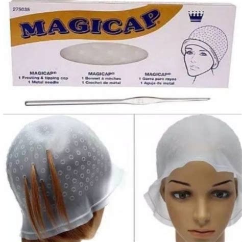 Jual Magic Cap Topi Highlight Pewarna Rambut Putih Shopee Indonesia