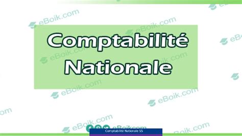 Comptabilit Nationale Cours Et Exercices Corrig S Fsjes Cours