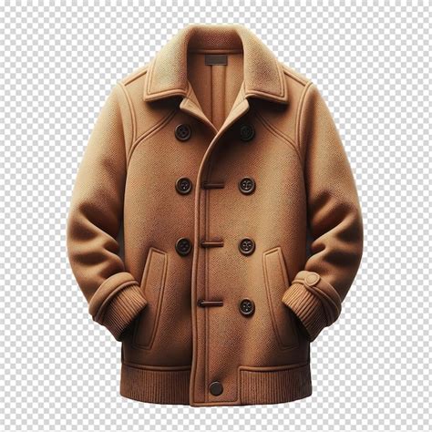 Premium PSD | A brown jacket with a brown collar and a brown button