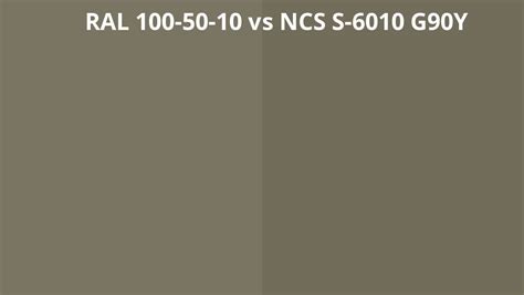 Ral 100 50 10 Vs Ncs S 6010 G90y Ral Colour Chart Uk