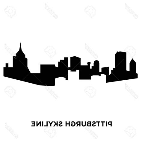 Pittsburgh Skyline Silhouette Vector at Vectorified.com | Collection of Pittsburgh Skyline ...