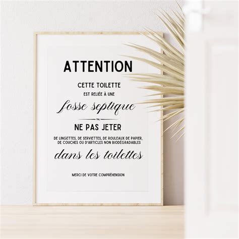 Affiche Toilettes Fosse Septique En Fran Ais Location Airbnb Affiche