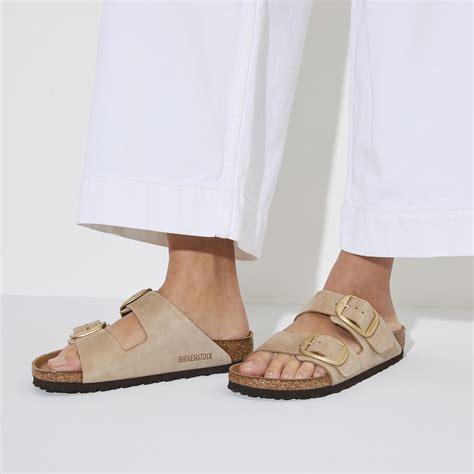 Arizona Big Buckle Nubuck Leather Sandcastle Birkenstock