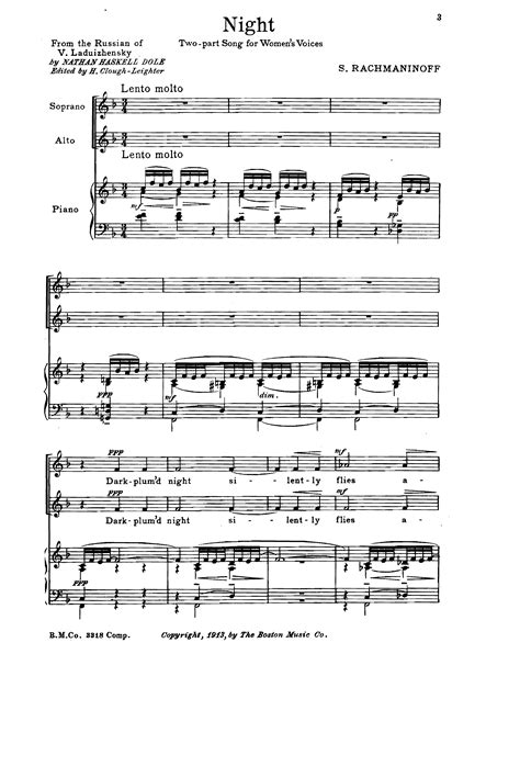 Rachmaninoff Sergei Choruses Op For Choir Free Sheet Music