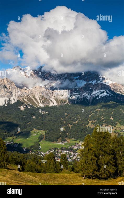 Europe Italy Alps Dolomites Mountains Veneto Belluno Cortina D