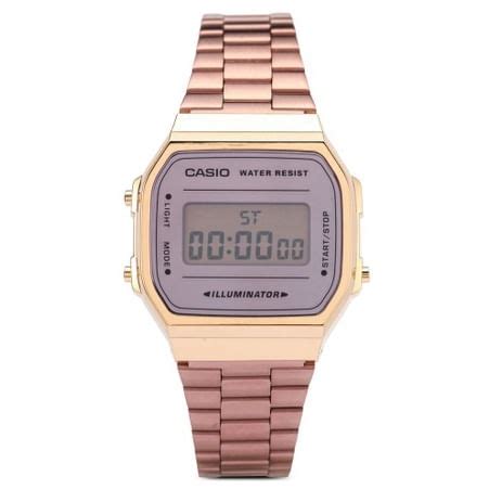 Relógio casio vintage feminino rosê dourado A168WECM 5DF Submarino