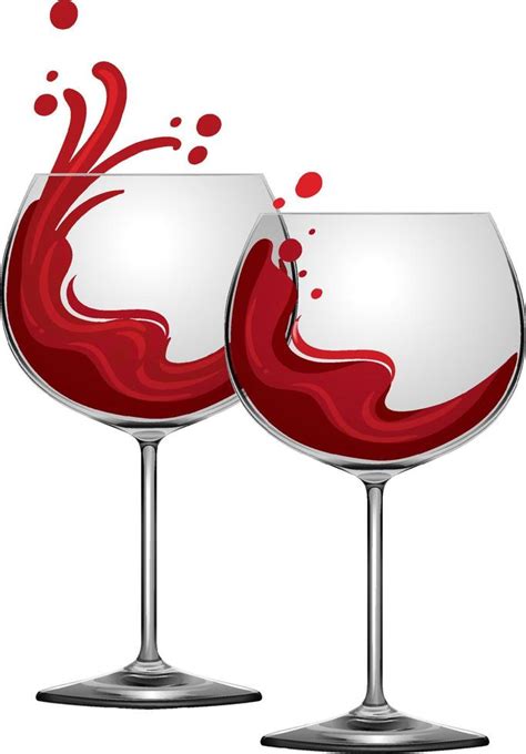 Red Wine Glasses Isolated 12668322 Vector Art At Vecteezy