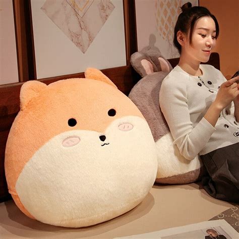Round Cat Bunny Fox Pillow Plushie Collection Kawaiies
