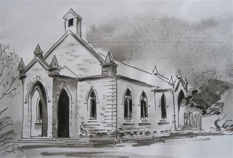 Church Building Sketch at PaintingValley.com | Explore collection of Church Building Sketch