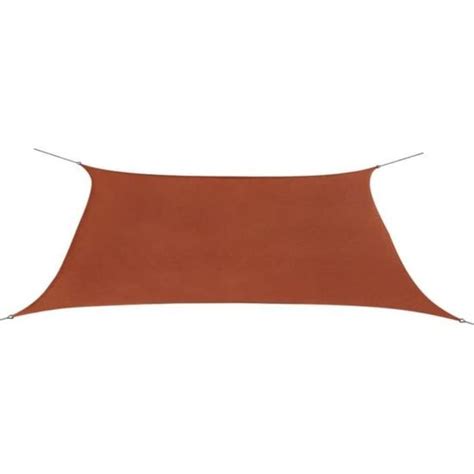 Voile D Ombrage Rectangulaire En Tissu Oxford X M Ocre Marron