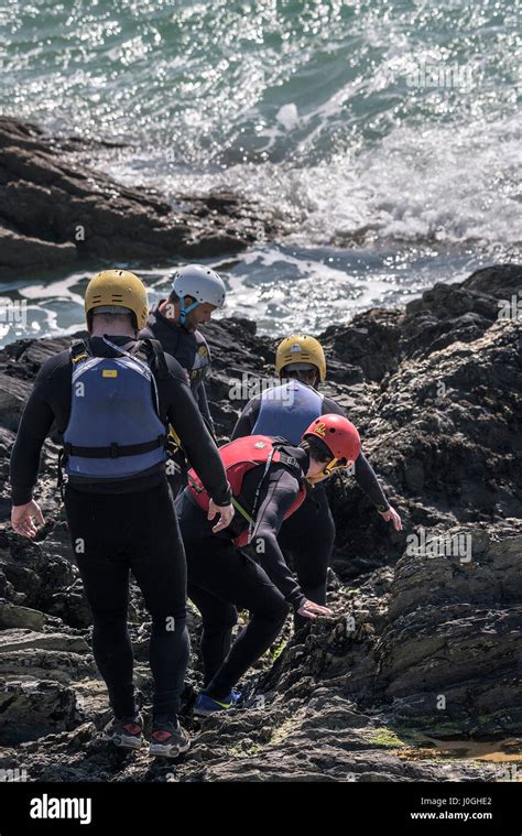 Coasteering Adventure Rocks Sea Intertidal Zone Rugged Adventure