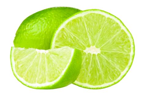 Premium PSD Lime Fruit With Slice Isolated