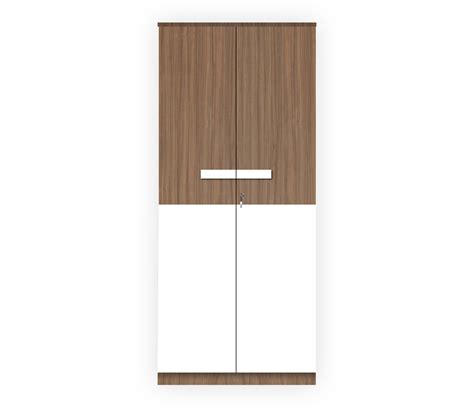 Engineering Wood 2 Door Wardrobe In Lorraine Walnut And White Buildhub
