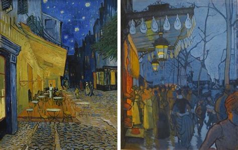 Van Gogh Un Kafe Terasta Gece Tablosu Papgift