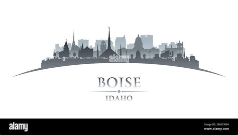 Boise Idaho City Skyline Silhouette Vector Illustration Stock Vector