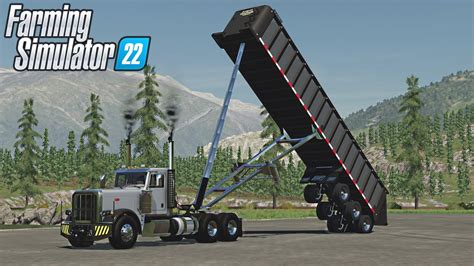 FS22 Yukon Valley Map Frameless End Dump Trailer Farming Simulator