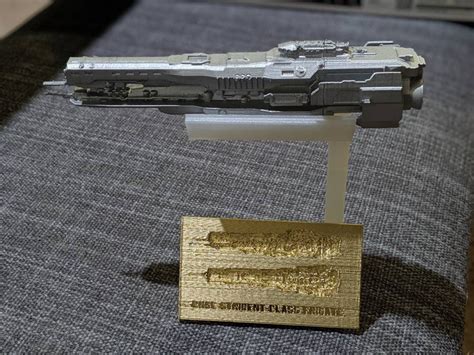 Halo Unsc Strident Class Frigate Model With Custom Display Stand Etsy