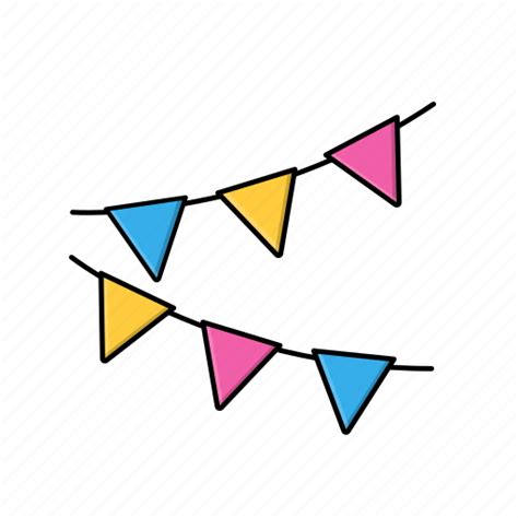 Birthday Holiday Party Celebration Flags Icon Download On Iconfinder