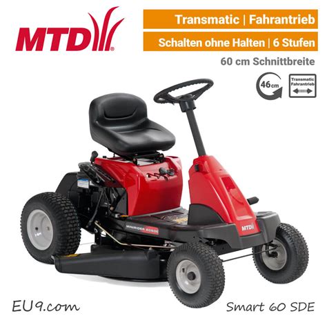 NEU 2022 MTD Smart 60 RDE MiniRider Mit Fangkorb Kaufen