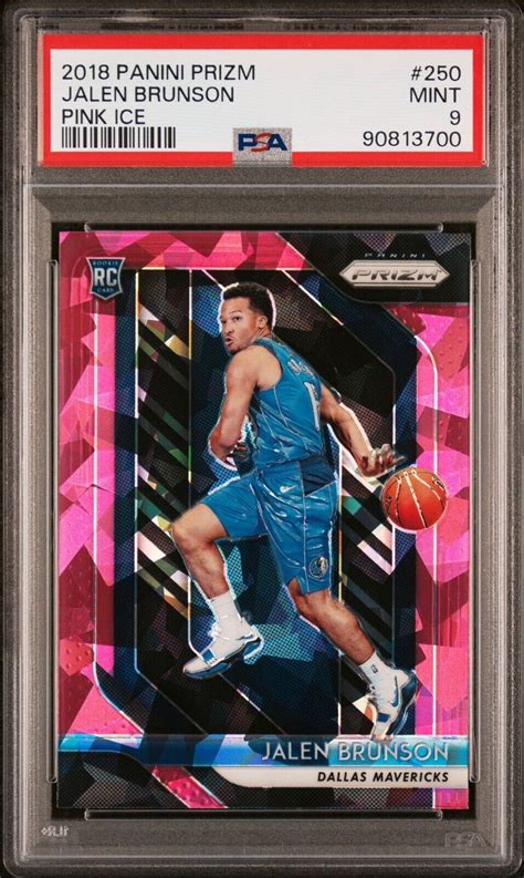 2018 Panini Prizm Jalen Brunson Pink Ice Prizm Rookie 250 RC SP PSA 9