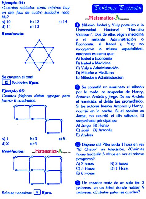 RAZONAMIENTO LOGICO CONCEPTOS Y EJERCICIOS DESARROLLADOS PROBLEMAS