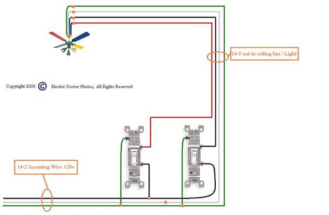 Wiring A Two Switch Ceiling Fan