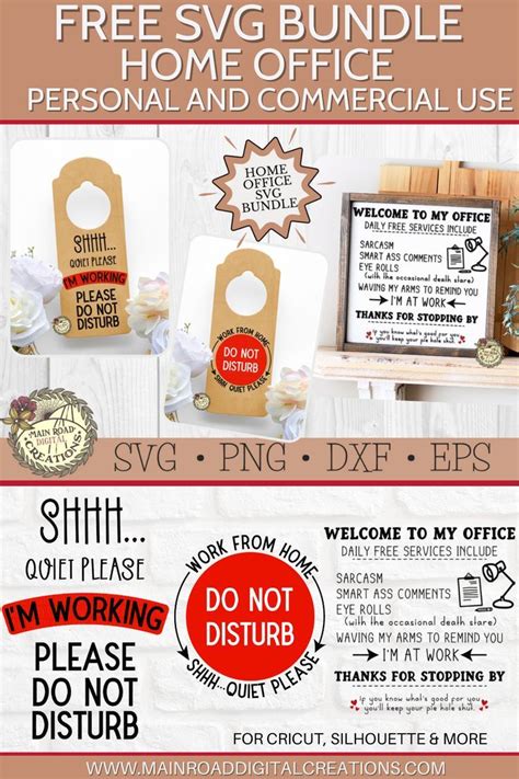 Home Office Svg Bundle Funny Signs For Work From Home