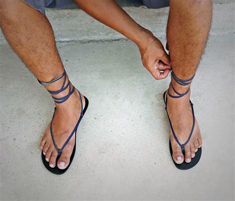 Minimalist Barefoot Flexible Soles Leather Men Sandals Gay Etsy