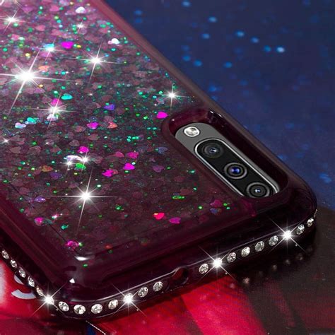 Rhinestone Decor Gradient Glitter Powder Quicksand Tpu Case For Samsung Galaxy A50 A50s A30s