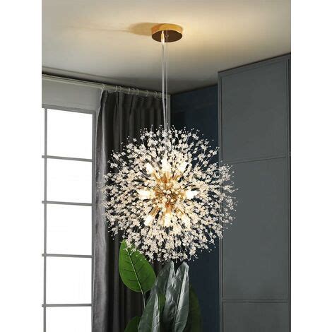 Lustre En Cristal Lumi Res G Suspension Luminaire Dor Sputnik