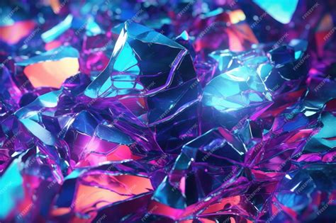 Premium Photo Iridescent Gemstone Crystal Diamonds Background