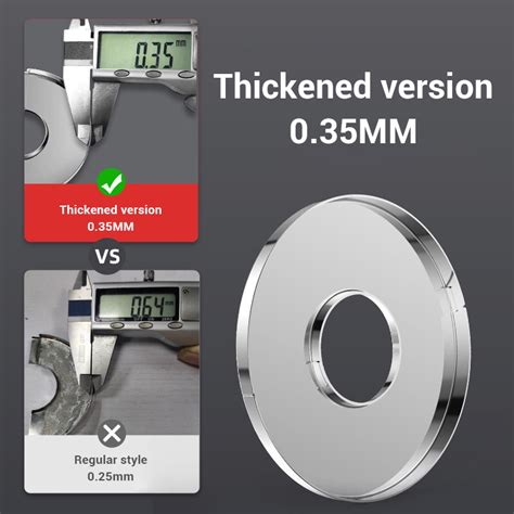 Wall Split Flange 2pcs Stainless Steel Round Escutcheon Plate Floor And