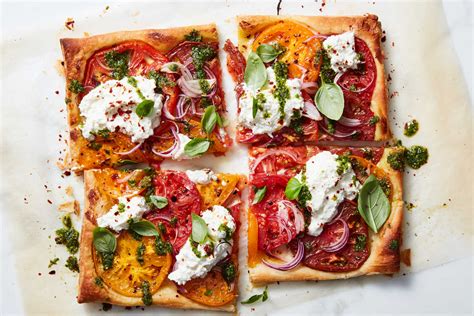 Roasted Tomato Tart With Ricotta And Pesto Recipe Nyt Cooking