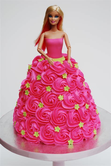 Pink Rosette Barbie Cake Sweetworldofcakes