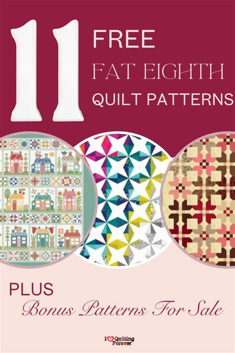 Top Free Fat Eighth Quilt Patterns Bonus Patterns For Sale I