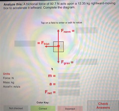 Solved A Frictional Force Of N Acts Upon A Kg Chegg