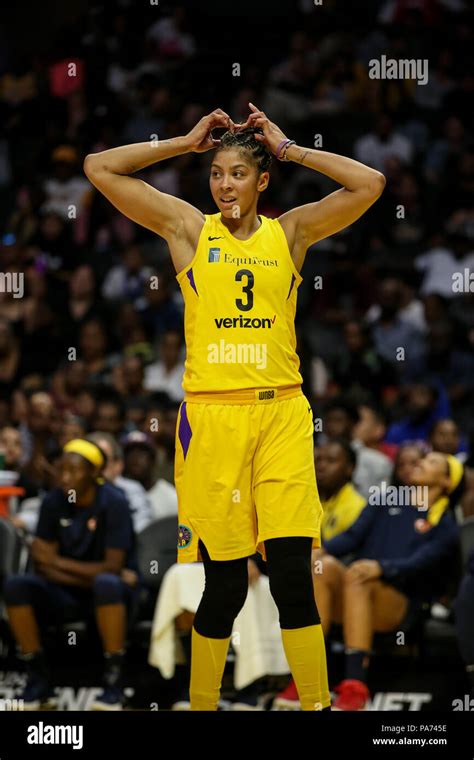 Los Angeles Sparks Forward Candace Parker 3 During The Indiana Fever