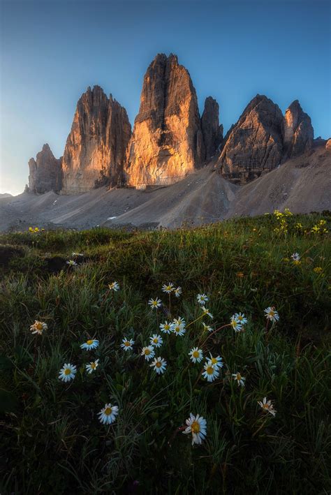 Tre Cime The Majestic Peaks Of Tre Cime Di Lavaredo Dolom Flickr