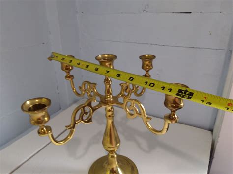 Vintage Candelabra Brass 5 Candle Candlestick Holder Table Decor Home