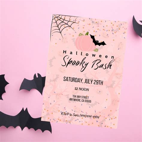 Editable Halloween Invitation Halloween Party Invitation Etsy