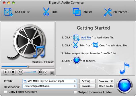 Extract Audio From Any Video On Mac Bigasoft Audio Converter For Mac