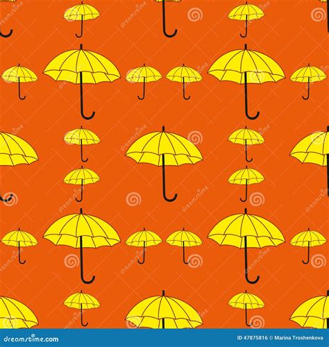 Umbrellas Seamless Pattern Stock Vector Illustration Of Object