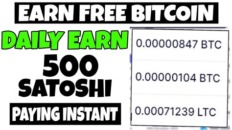 500 Satoshi Daily Best Faucetpay Earning Site Unlimited Claim