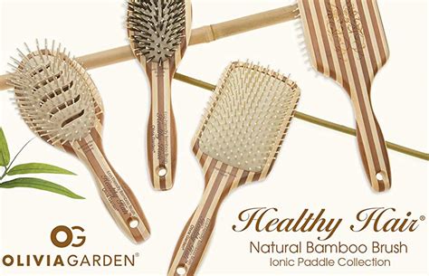 Olivia Garden Healthy Hair Bamboo Paddle And Cushion Brush Collection